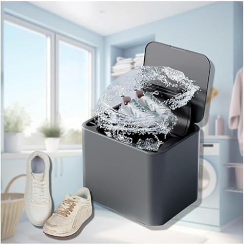 WIQUYBML Portable Mini Shoe Washing Machine with 24 Brushes, Odor Elimination, 3 Cleaning Modes for Home, Apartments, RV, Camping