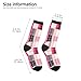 Nevjipu Girls Boys Socks - Fashion Pink Plaid Print Crew Socks for Kids, Comfy Running Sock for 6-10 Years Old