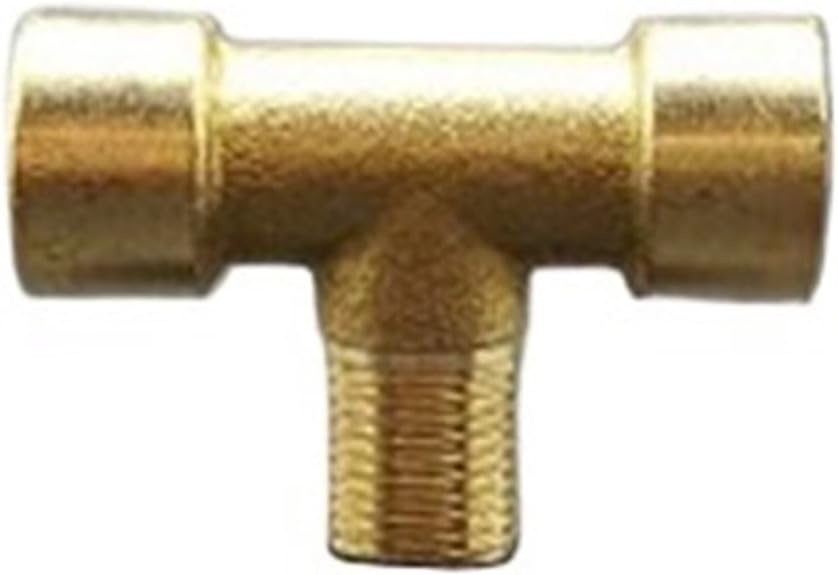 10PCS 1/8" 1/4" 3/8" Female Male Tee 3 Ways Splitter Brass Pipe Fitting for Water Gas Oil DN6/8/10 for Home Garden(F-M-F,3/8")