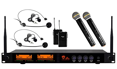 Nady Dw-44 Quad Digital Wireless Handheld, Lapel & Headset Microphone System – Ultra-Low Latency With Qpsk Modulation - Four Xlr And Mixed 1/4” Outputs - Fixed Frequency #TOP13