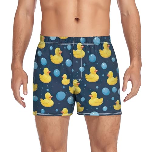 J JOYSAY Cartoon Space Astronaut Mens Underwear Classic Fit Boxers for Men Button Fly Short Boxer Briefs