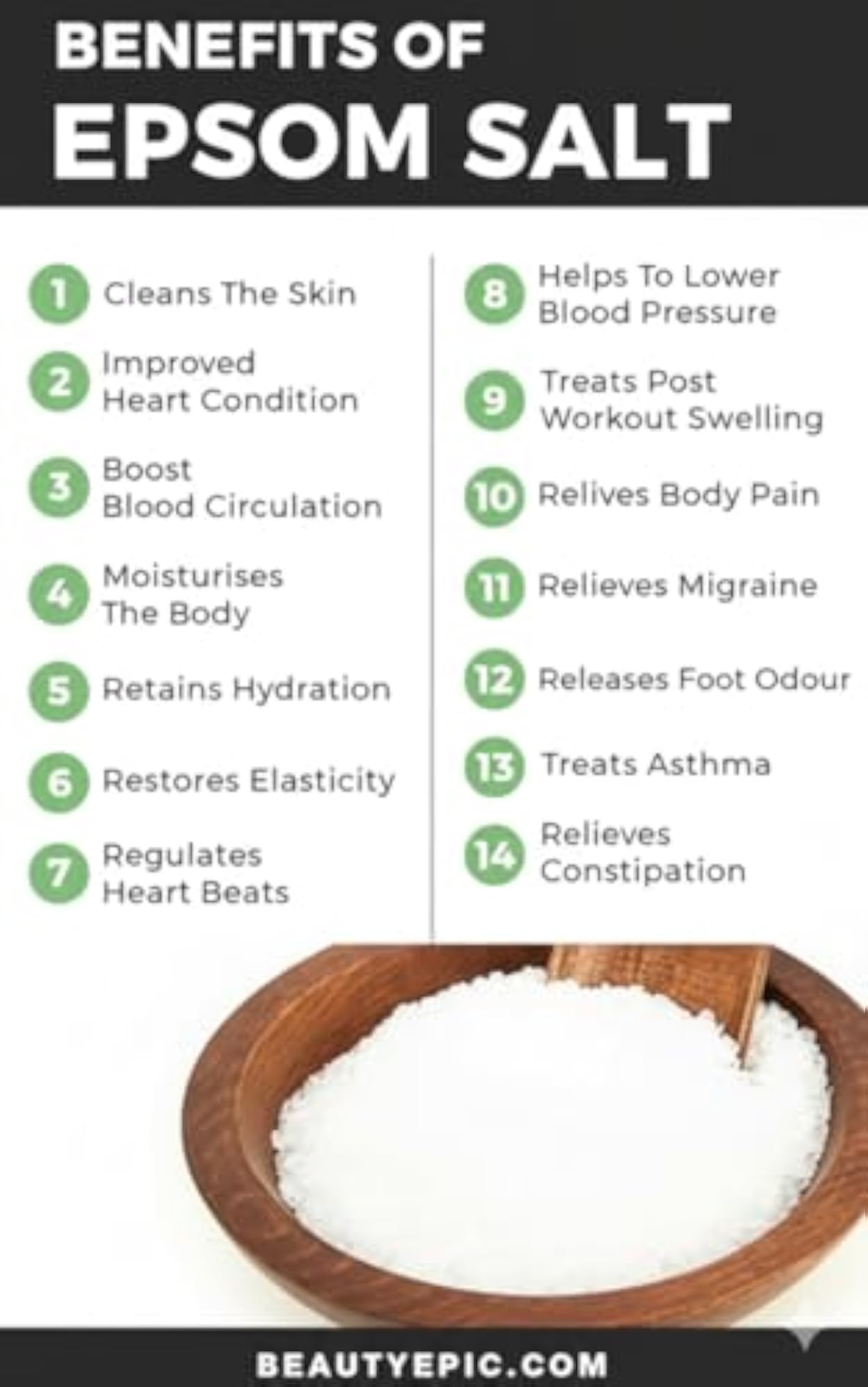 Epsom Bath Salt for Muscle Relief, 2kg