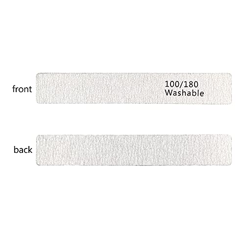 12 Pcs Double Sided Washable Nail File, 100/180 Grit Emery Board Filer For Acrylic And Natural Nails. #TOP3