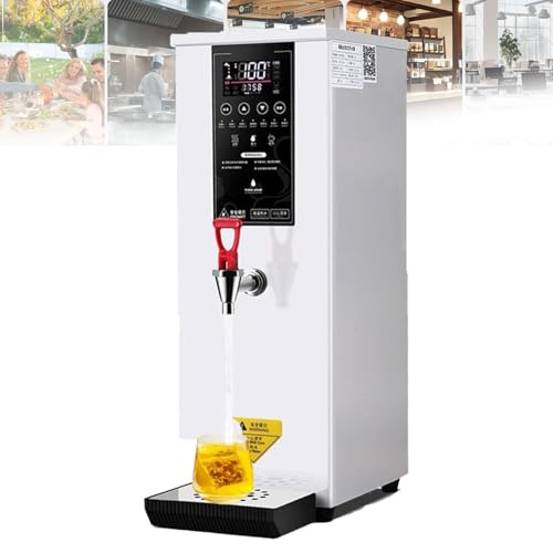 Caldera de agua caliente con panel de control digital y grifo antigoteo para catering y eventos