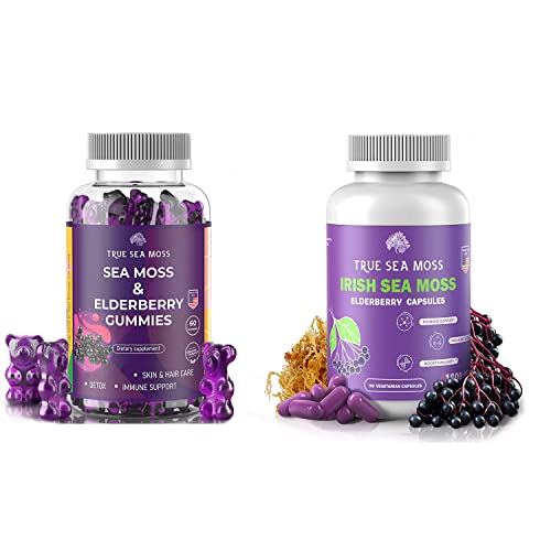 Trueseamoss Sea Moss Gummies And Capsules With Elderberry Bundle 2 Pack #TOP15