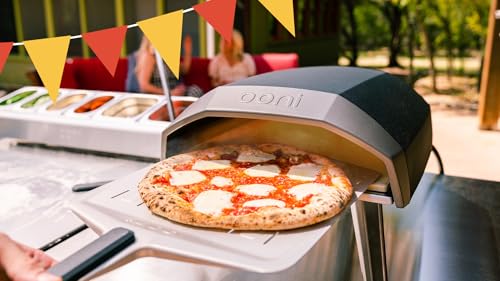 Ooni Koda 12 Gas-Pizzaofen Bundle – Tragbarer Outdoor Ofen inkl. 30 cm Perforierter Pizzaschaufel & Passgenauer Abdeckhaube – Pizza in 60 Sekunden