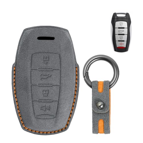 Coque de clé 4 boutons Haval Jolion Pro M6 étui gris foncé