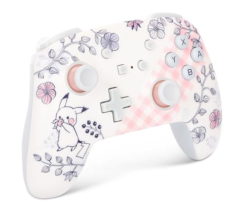 Image of PowerA Enhanced Wireless Controller for Nintendo Switch - Pikachu Garden, Nintendo Switch - OLED Model, Nintendo Switch Lite, Gamepad, game controller, Bluetooth controller