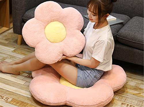 YILANLAN Blumenbodenkissen Niedliches Mädchen Raumdekoration Lesen Freizeit Bequemes Plüschkissen Büro Tatami Auto Heimdekoration (40cm, Pink)