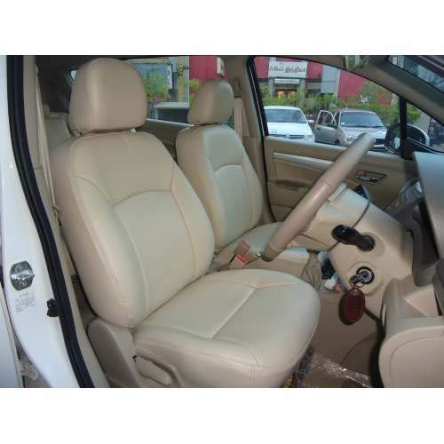 SONMON Car Seat Cover for Honda old Amaze Front and Back Car Seat Cover Set(BLACK & OFF WHITE