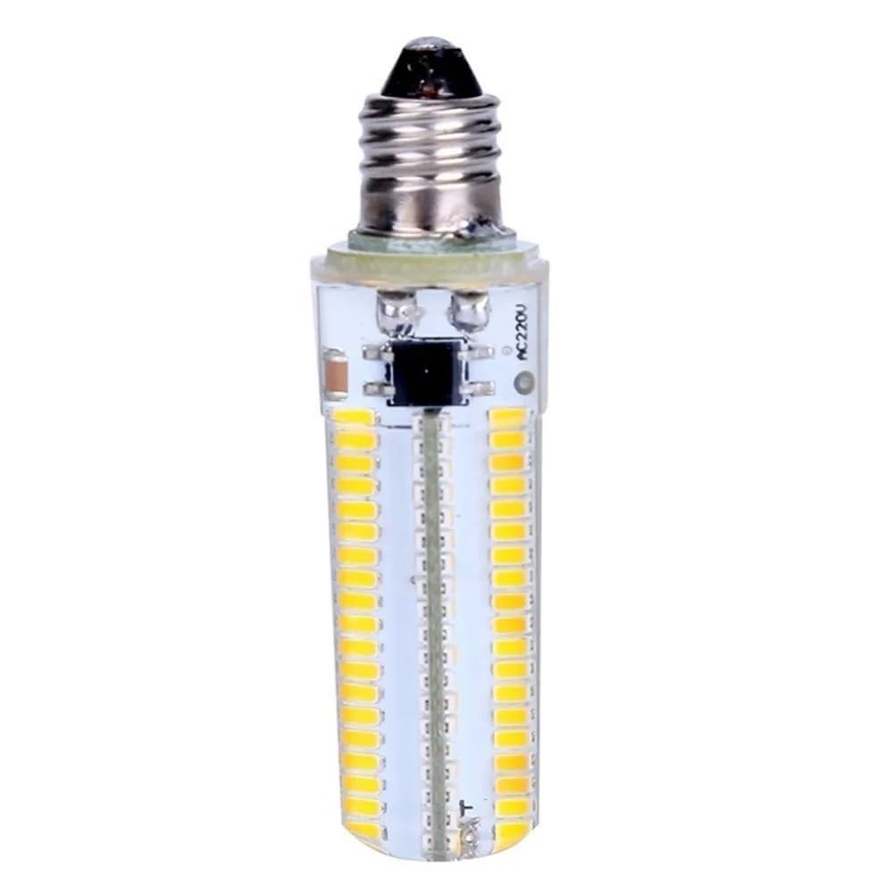 HHF Illuminazione domestica, Confezione da 50 Lampadine LED a Mais AC220V E14/G4/G9 5W LED Bi-pin 152leds-SMD3014 Lampadine Bianco Caldo/Bianco Freddo(Warm White,E14)