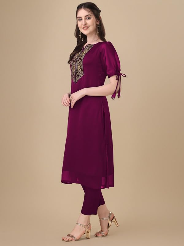 Image of Embroidery Silk Kurti