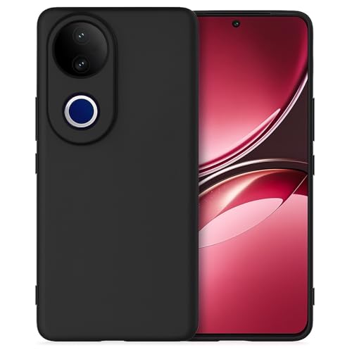 Image of DIZORO Microfiber Candy Back Cover Case for iQOO Z10R 5G / Vivo V50 / V50e 5G / Vivo T4R 5G Soft Silicone Rubberized Case with Camera Protection (TPU, Black)