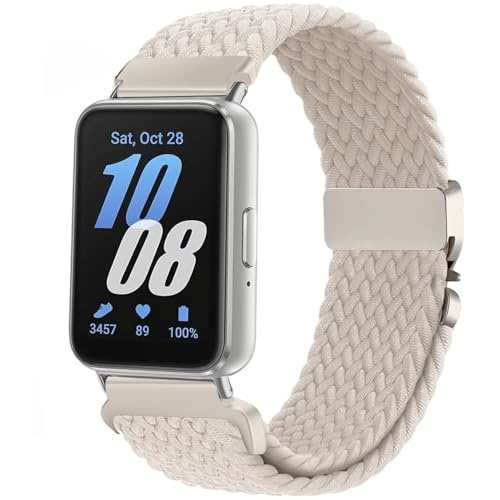 VELULYX bracelet tressée en nylon compatible avec Samsung Galaxy Fit 3, bracelet élastique pour Samsung Galaxy Fit 3 SM-R390 Herren Damen