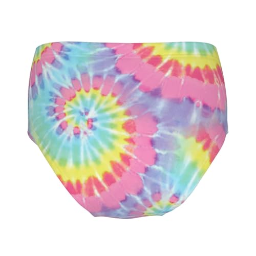 Retro Tie Dye Pastel Colors Girls' Underwear Soft Cotton Little Girls Panties Comfort Briefs2