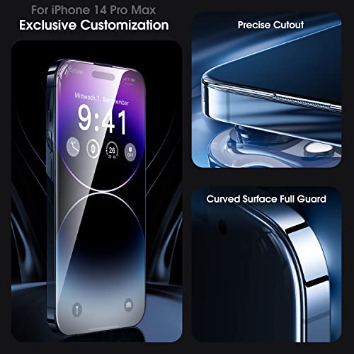 Image of Supershieldz Tempered Glass for Apple Iphone 14 Pro Max Screen Protector Guard, Full Glue Clear Easy Install Kit 9H Hardness Case Friendly - Pack Of 2
