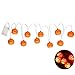 Produktbild BRISEZZ 2.5M Neuer Dekorativer Lichterkette Spinne Kürbis Schädel Halloweens führte Laternen-Schnur 10 LED, Hof, Garten, Zaun Dekoration (Orange)