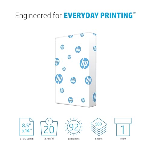 Image of HP Papers | 8.5 x 14 Paper | Office 20 lb | 1 Ream - 500 Sheets | 92 Bright | Made in USA - FSC Certified | 001422R