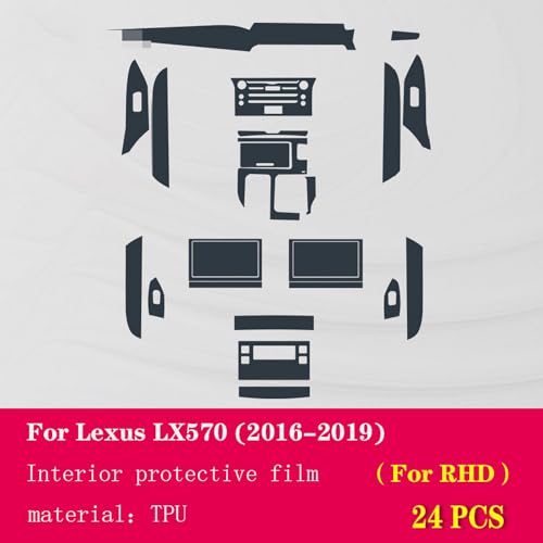 Film protection écran LCD TPU transparent console navigation Lexus LX570