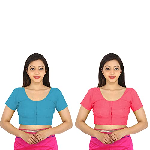Image of Namita Women's Rubia Cotton Solid Half Sleeve Blouse