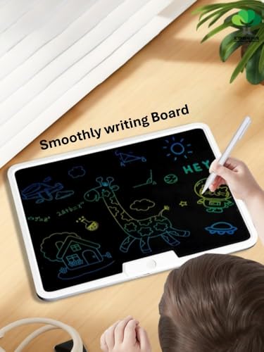 Image of Tvara 16-Inch LCD Writing Rechargeable Tablet, Color Display, Eco-Friendly, Notepad for Kids (White)