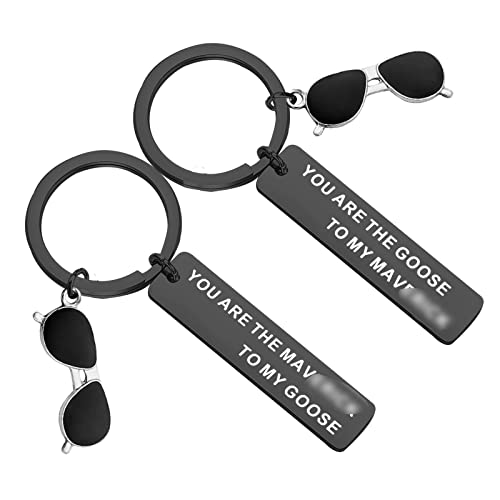 Porte-clés You are The Mav to My Goose : cadeau d'amitié original pour duo complice