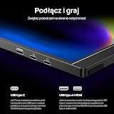 ARZOPA 16" Przenośny Monitor 2.5K | Matryca IPS 123% sRGB 400 Nit | Ekran do Pracy 16:10 do Laptopa, Mac, PC, Telefon | USB-C i HDMI - Z1RC