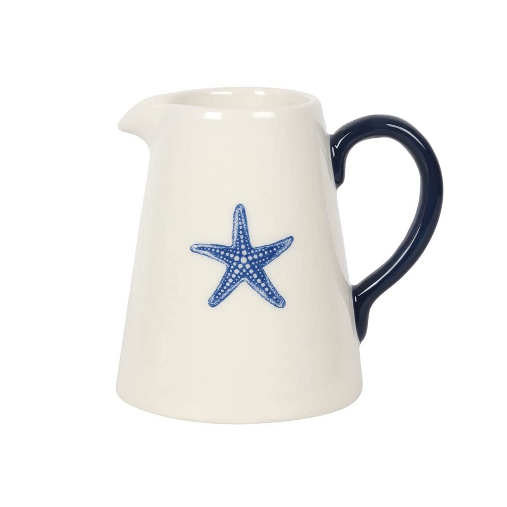 Stunning White & Blue Ceramic Starfish Flower Jug - 12cm X | WhichOne - View #7