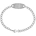 Sabrina Silver Surgical Steel Medical Alert Bracelet for Type 2 Diabetic ID 9/16 inch Wide, 9 inch Long