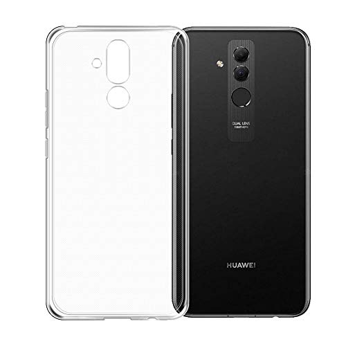 REY Cover in Gel TPU Trasparente per Huawei Mate 20 Lite, Ultra Sottile 0,33 mm, Morbido Flessibile, Custodia Silicone