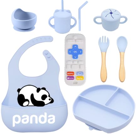 Image of JUEGO DE ALIMENTACION para Bebe Y JUGUETE BPARA DENTINCION (Blue)