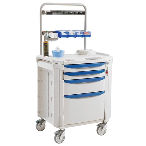 Metro (InterMetro) / Ali - FLPROC1 - METRO Medical Procedure Cart: Polyethylene, (2) Swivel/(2) Swivel with Brake,