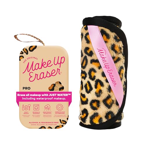 The Original MakeUp Eraser PRO Effortlessly Remove All Makeup Using Only Water Including Waterproof Mascara Eyeliner Foundation Lipstick Sunscreen and More! Leopard 1ct.