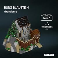 BlueBrixx Pro 108712 – Burg Blaustein, 5321 Klemmbausteine, Burg Blaustein Set Geschenk für Architektur und Mittelalter Fans, Standardsteine, Bausteine der Burg Blaustein-Serie – Ansicht 2