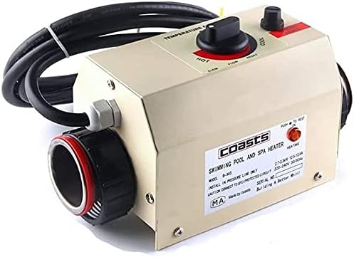 High Power 3KW Swimming Pool Heater, 220V- 240V Automatic Water Heater Thermostat for Swimming Pool, Adjustable SPA Bath Above Ground Pool Heater, Electric Hot Tub Heater