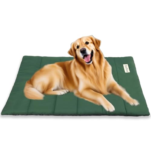 EpicRove Hundedecke für Unterwegs – Wasserdicht, rutschfest & waschbar, 110×68 cm Outdoor Hundematte für Reise & Auto (OD Grün)