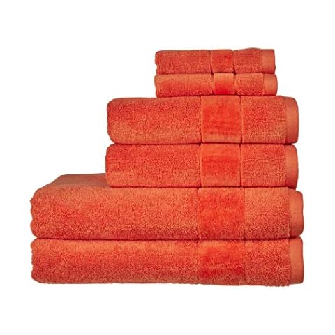 Christy Prism 6 Piece Towel Set in Orangeade Cover