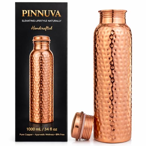 PINNUVA 32oz Ayurvedic Copper Bottle