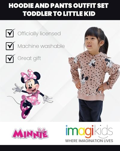 Image of Disney Girls' Fleece Hoodie and Jogger Set for Baby & Kids
