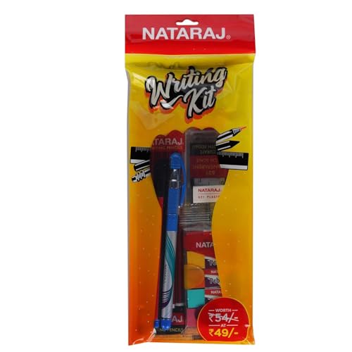 Image of Nataraj Writing Kit - Complete School & Office Stationery Set | Premium Pencils, Eraser, Sharpener, Scale & Accessories | Ideal for Students, Exams, Daily Writing & Drawing | Pack of 2 Kits