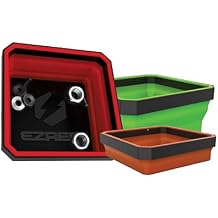 EZRED - EZR-BCK18 EZTRAY Magnetic Collapsible Parts Tray Organizer, Made of Silica and ABS, For Tool Parts, Set of 3