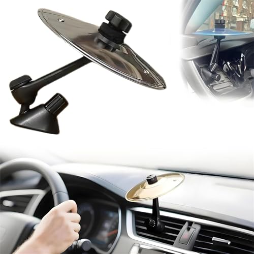Car Cymbal, Car Cymbal Air Vent, Mini Drum Crash Cymbal For Car Vent, Mini Drum Crash Cymbal for Endless Rhythmic Fun on the Road Music Lover Gift, Suitable For All Types Of Vehicles (Silvery)