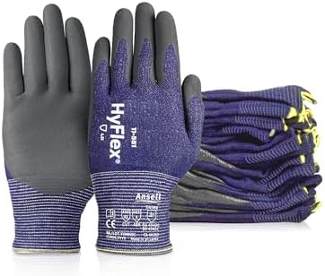 Ansell HyFlex 11-561 Ultra-Light Weight Cut-Resistant Gloves, SM, 12 Pairs