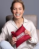 NEU - HERBALIND Kirschkernkissen Kirschkern-Füllung - Wärmekissen Kerngesund in rot (bordeauxrot) - Bezug aus 100% Baumwolle - Größe 24 x 25 cm