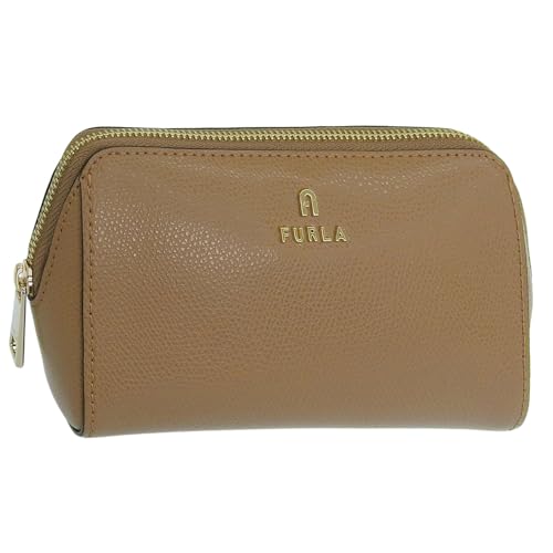[フルラ] コスメポーチ 化粧ポーチ レディース レザー カメリア CAMELIA M COSMETIC CASE WE00449ARE000 (DESERTO/ブラウン) [並行輸入品]