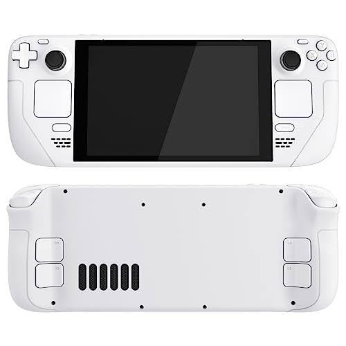 Image of eXtremeRate DIY Full Set Shell with Buttons for Steam Deck LCD, Custom Faceplate Back Plate Replacement Shell for Steam Deck LCD - White [Console NOT Included]