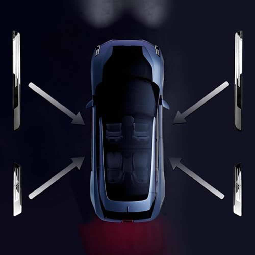 4Pcs Car Door Sill Scuff Plates for Nissan Altima Sedan S SV SR SL 2019 2020 2021 2022 2023 2024 Door Entry Guard Sills Stainless Steel Protective Styling Accessories