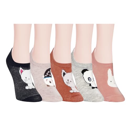 Image of Violet Mist Women's No Show Socks - Low Cut, Invisible, Non Slip Footies - Flat Boat Socks