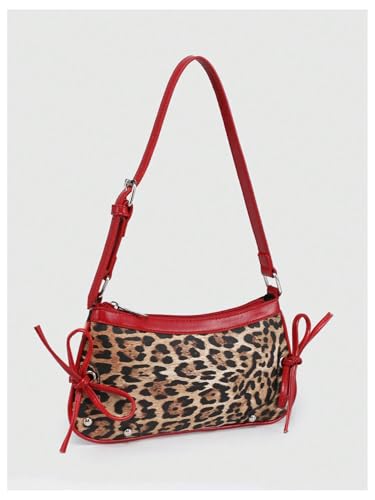 Verdusa Women's Top Handle Shoulder Bag Cute Bow Leather Purses Bags2