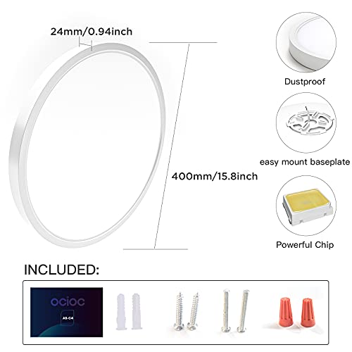 Ocioc Led Flush Mount Ceiling Light White thumb #3